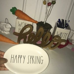 Happy Spring Oval Plate